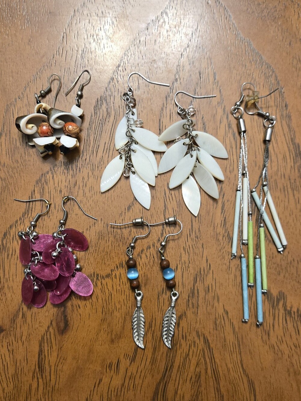 Assorted Women’s Earrings Set – White, Pink, Turquoise, Multicolor